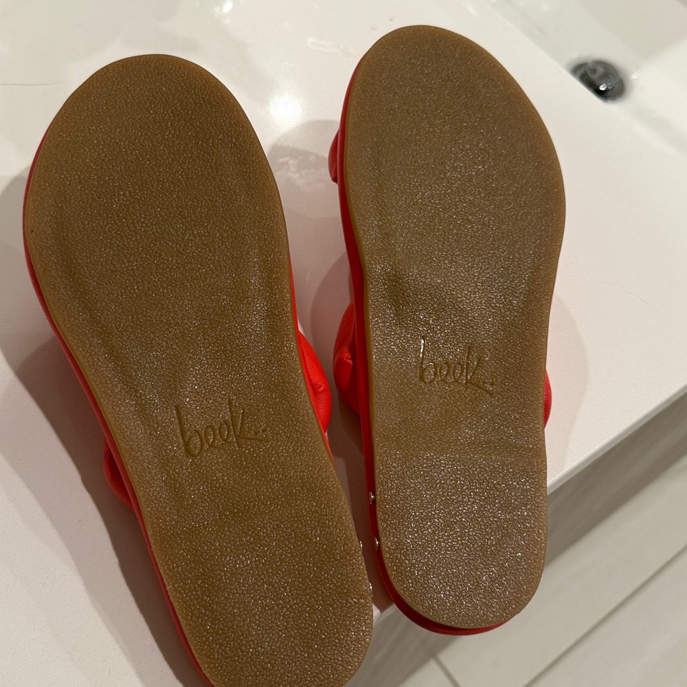 Bold Red Women's Slide Sandals. Beek - Picture 4 of 4